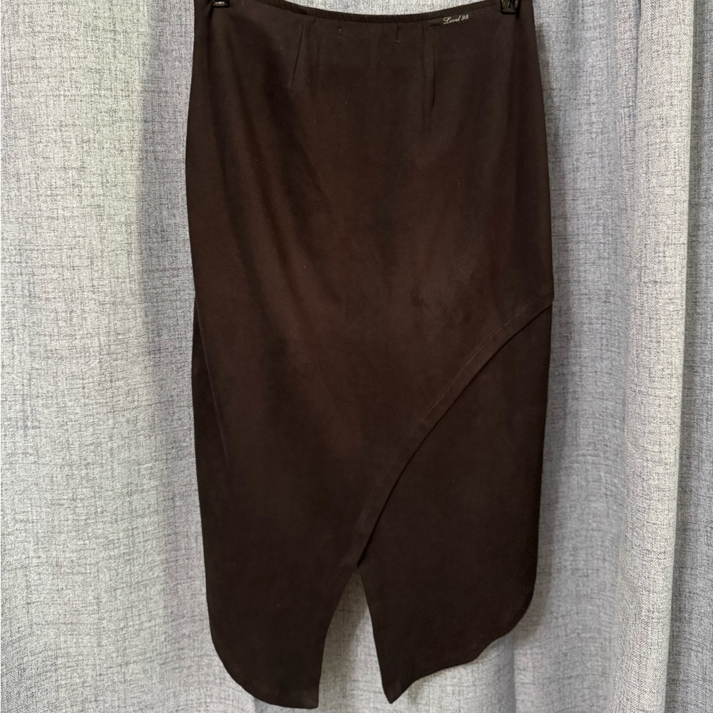 Level 99 Asymmetrical Black Pencil Skirt